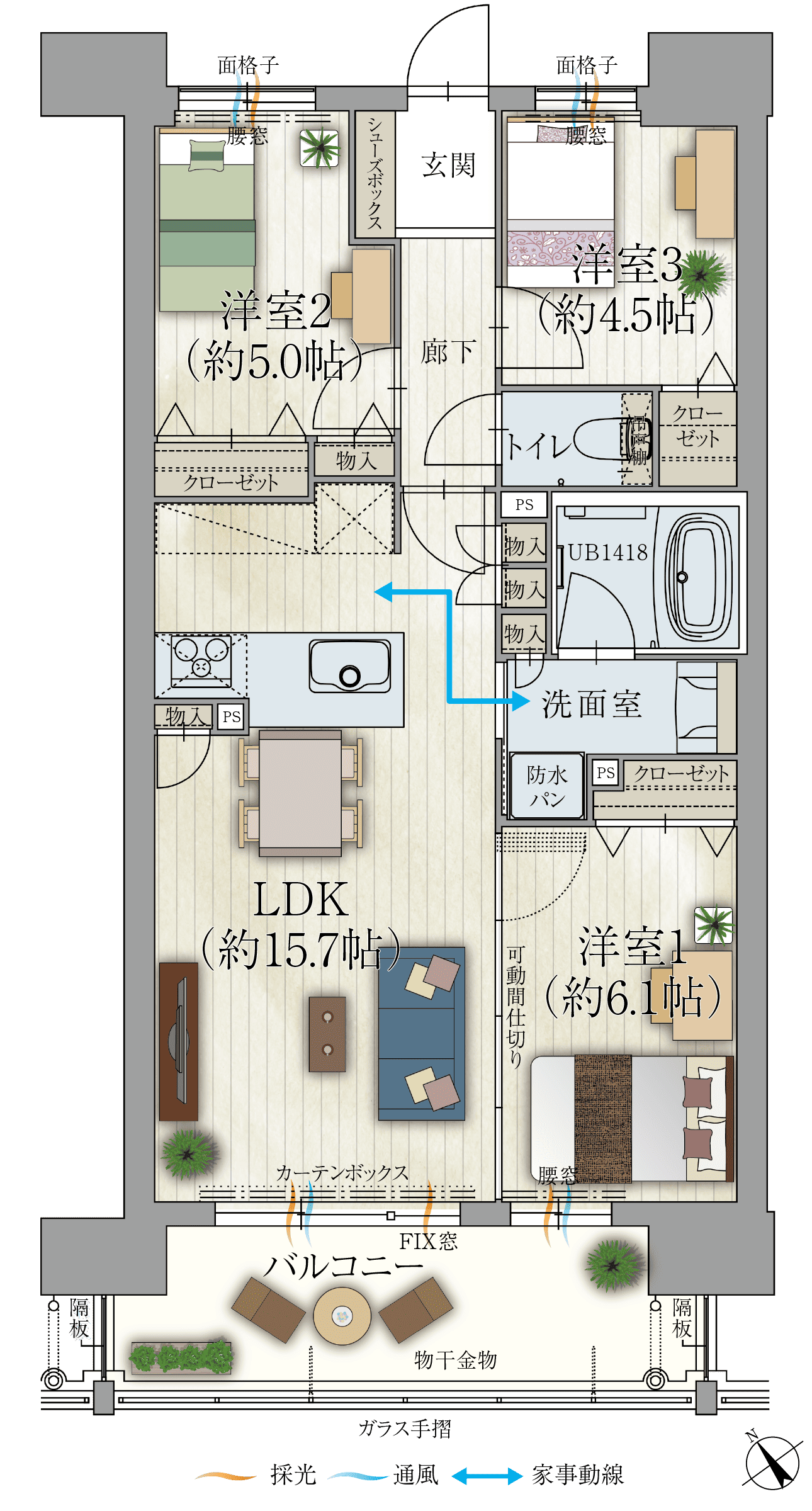 3LDKとしての間取り